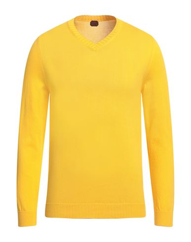 Mp Massimo Piombo Man Sweater Ocher Size L Mako Cotton In Yellow