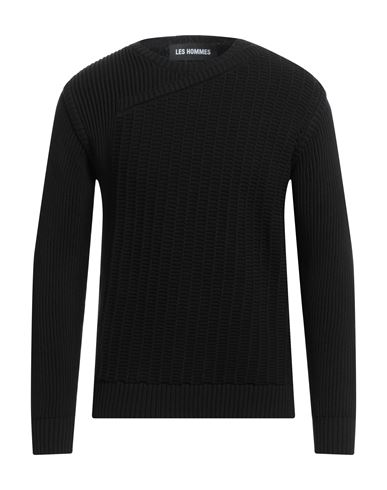 Les Hommes Man Sweater Black Size S Cotton