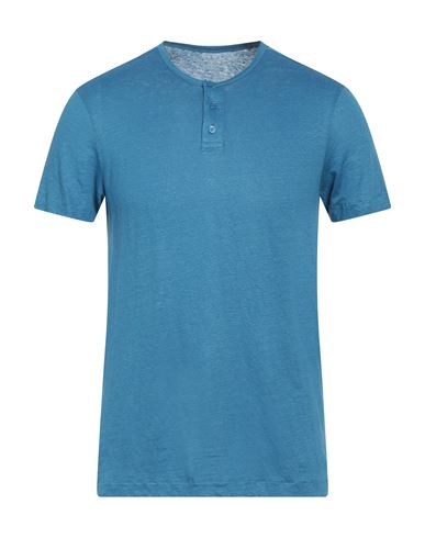 Shop Majestic Filatures Man Sweater Azure Size L Linen, Elastane In Blue