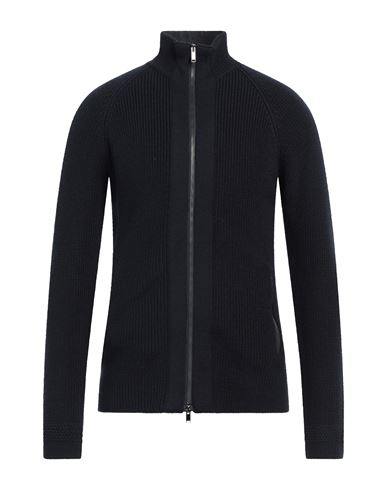 Daniele Fiesoli Man Cardigan Navy Blue Size M Merino Wool, Acrylic In Navy Blue