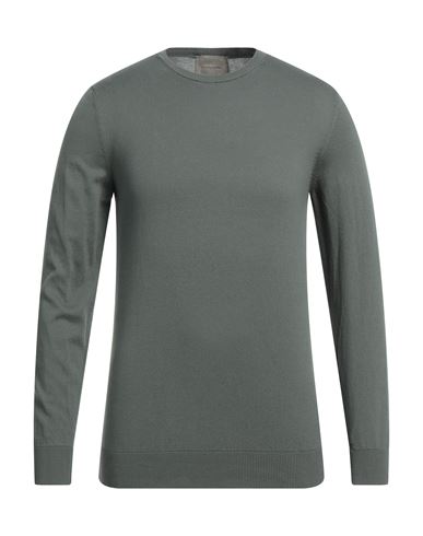 Moreno Martinelli Man Sweater Military Green Size 36 Cotton