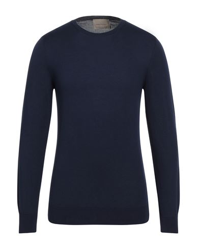 Moreno Martinelli Man Sweater Navy Blue Size 36 Cotton