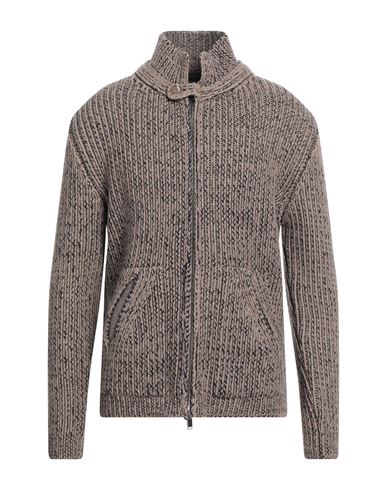 Daniele Fiesoli Man Cardigan Khaki Size L Merino Wool, Polyamide In Beige