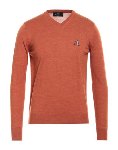 Aquascutum Man Sweater Orange Size S Virgin Wool, Acrylic