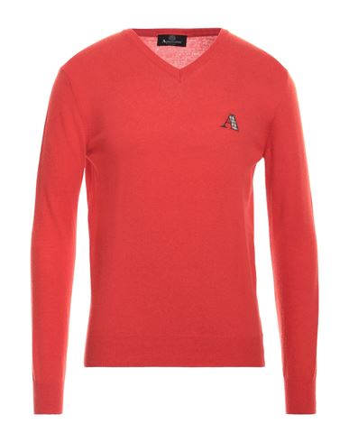 Aquascutum Man Sweater Tomato Red Size Xl Wool, Cotton, Polyamide