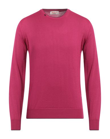 Gabardine Man Sweater Magenta Size Xxl Merino Wool, Acrylic