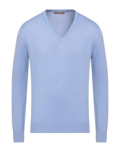 Cruciani Man Sweater Light Blue Size 40 Cotton