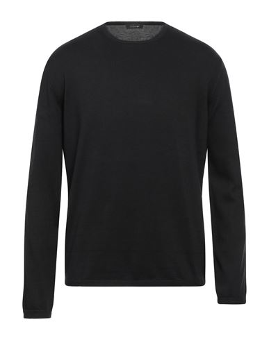 Cruciani Man Sweater Black Size 40 Cotton In Black