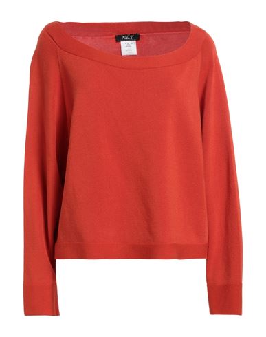 Niki.t Niki. T Woman Sweater Orange Size Xl Viscose, Acrylic, Elastane