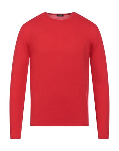 Cruciani Man Sweater Red Size 42 Cotton