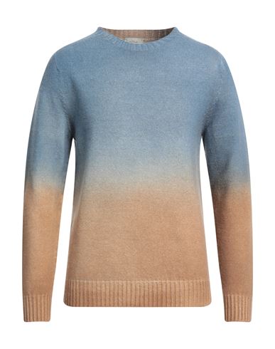 Altea Two-tone Virgin Wool And Cashmere Sweater In Blue