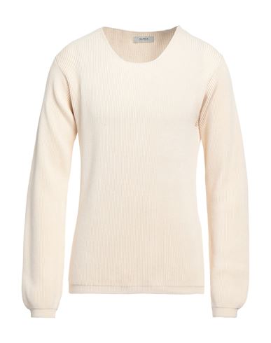 Alpha Studio Man Sweater Ivory Size 42 Cotton In White