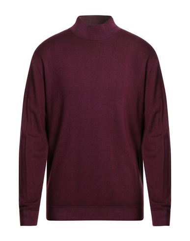 Daniele Fiesoli Man Turtleneck Deep Purple Size 3xl Merino Wool