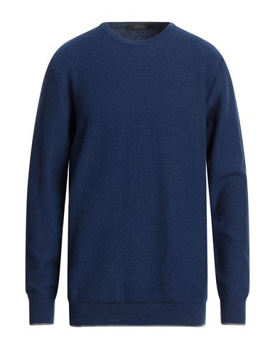 Messagerie Man Sweater Blue Size Xl Merino Wool, Viscose, Polyamide, Cashmere