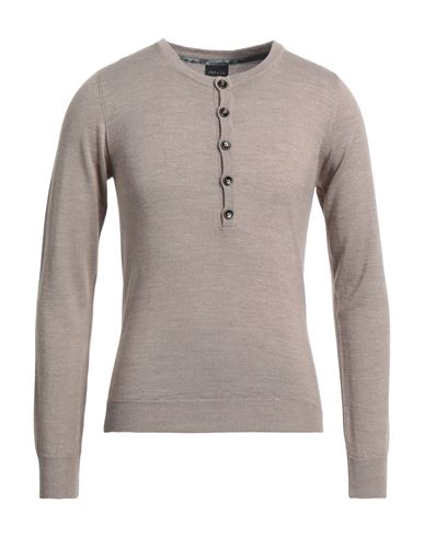 Retois Man Sweater Light Brown Size L Merino Wool, Acrylic In Beige