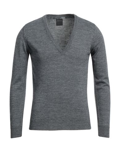 Retois Man Sweater Lead Size L Merino Wool, Acrylic In Grey