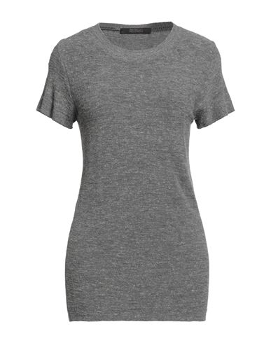 Messagerie Woman Sweater Grey Size M Linen, Viscose, Lycra