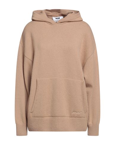 Msgm Woman Sweater Sand Size L Wool, Cashmere In Beige
