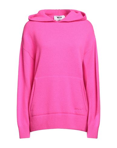 Msgm Woman Sweater Fuchsia Size S Wool, Cashmere In Pink