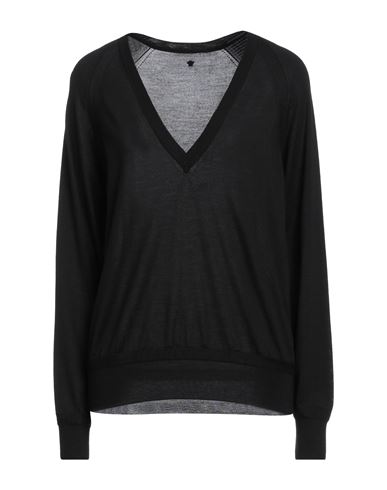 Versace Woman Sweater Black Size 2 Virgin Wool, Cashmere, Silk