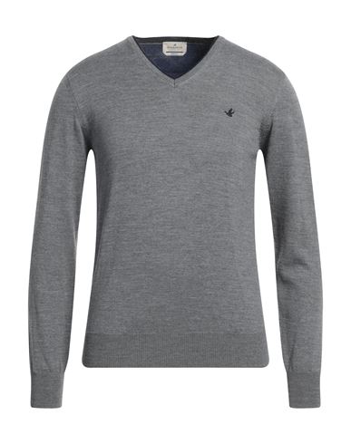 Brooksfield Man Sweater Grey Size 38 Virgin Wool