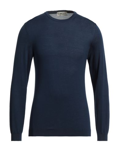 Irish Crone Man Sweater Midnight Blue Size Xs Cotton