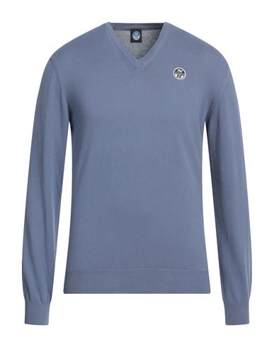 Shop North Sails Man Sweater Blue Size 3xl Cotton