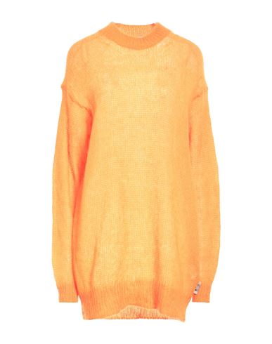 Kenzo Woman Sweater Orange Size M Mohair Wool, Polyamide, Wool