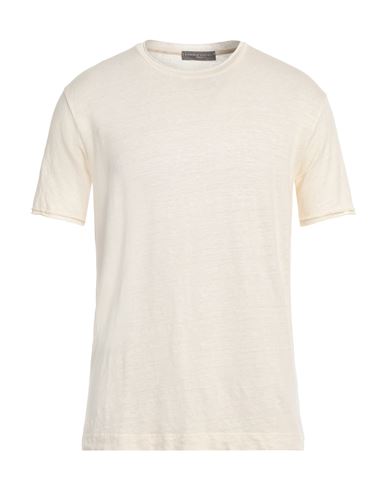Shop Daniele Fiesoli Man T-shirt Ivory Size Xxl Linen, Elastane In White
