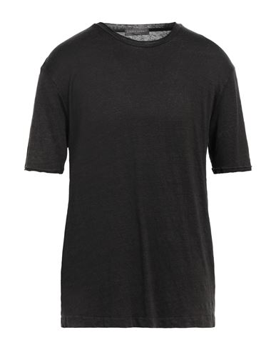 Daniele Fiesoli Man T-shirt Dark Brown Size Xxl Linen, Elastane