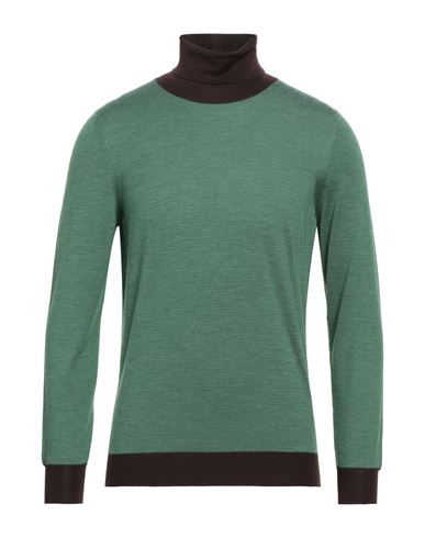 Svevo Man Turtleneck Green Size 40 Cashmere, Silk