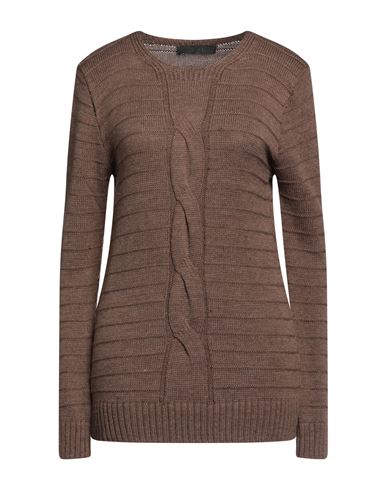 Exte Woman Sweater Khaki Size Onesize Acrylic, Wool In Beige