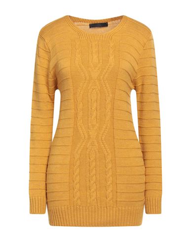 Exte Woman Sweater Ocher Size Onesize Acrylic, Wool In Yellow
