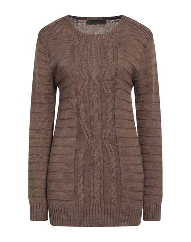 Exte Woman Sweater Brown Size Onesize Acrylic, Wool