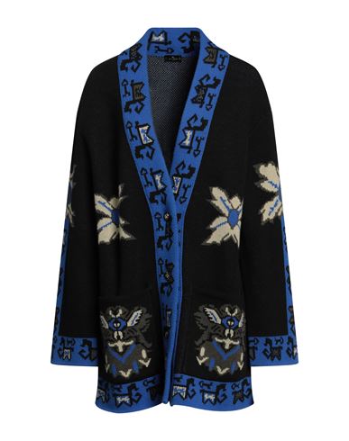 Etro Multicolor Geometric Pattern Jersey Jacquard Coat In Blue