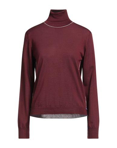 Maison Margiela Woman Turtleneck Burgundy Size Xl Wool