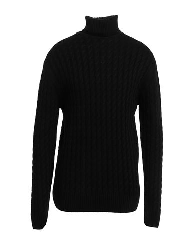 Siviglia Man Turtleneck Black Size Xl Wool, Acrylic