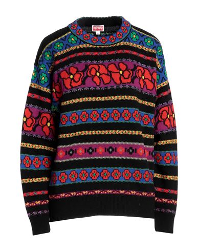 Shop Kenzo Woman Sweater Black Size M Virgin Wool, Wool, Viscose, Polyamide