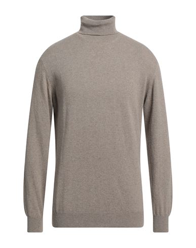 Wool & Co Man Turtleneck Khaki Size Xl Merino Wool, Viscose, Polyamide, Cashmere In Beige