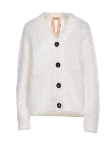 N°21 Woman Cardigan Ivory Size M Mohair Wool, Polyamide In White