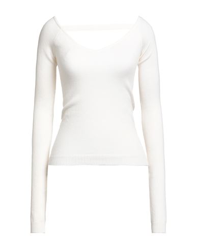 N°21 Woman Sweater Ivory Size 4 Wool, Polyester In White