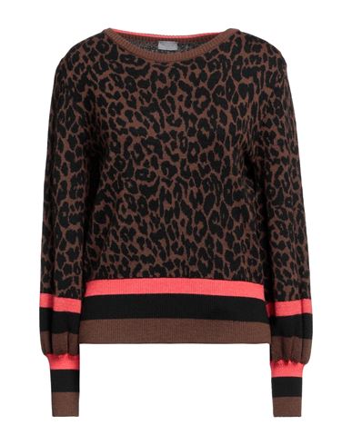 Marella Sport Woman Sweater Brown Size Xl Acrylic, Wool, Viscose