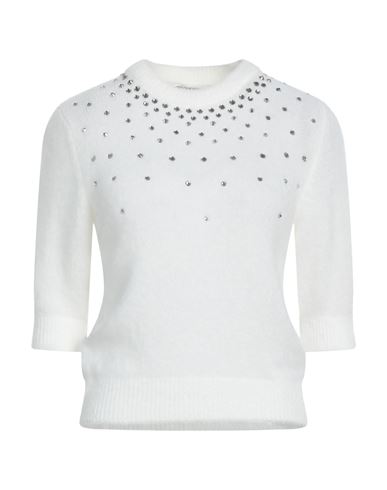 Alessandra Rich Woman Sweater Ivory Size 4 Mohair Wool, Wool, Polyamide, Elastane, Glass In White