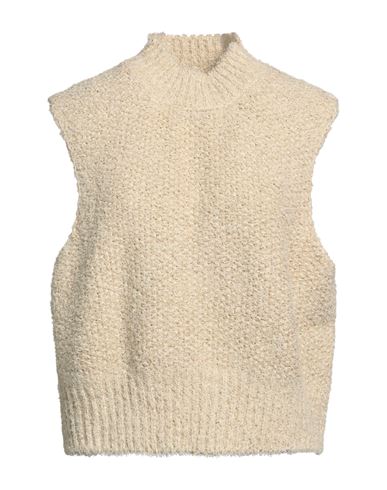 Maison Margiela Woman Sweater Beige Size S Linen, Cotton, Polyamide