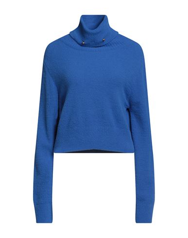 Les Bourdelles Des Garçons Woman Turtleneck Bright Blue Size 10 Acrylic, Wool