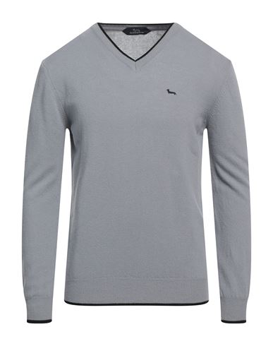 Harmont & Blaine Man Sweater Slate Blue Size Xl Merino Wool, Viscose, Polyamide, Cashmere In Grey