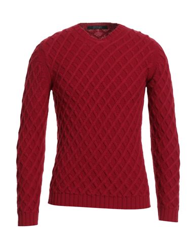 Messagerie Man Sweater Red Size 46 Virgin Wool