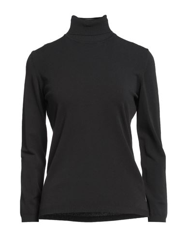 Roberto Cavalli Woman Turtleneck Black Size 4 Acrylic, Wool In Black