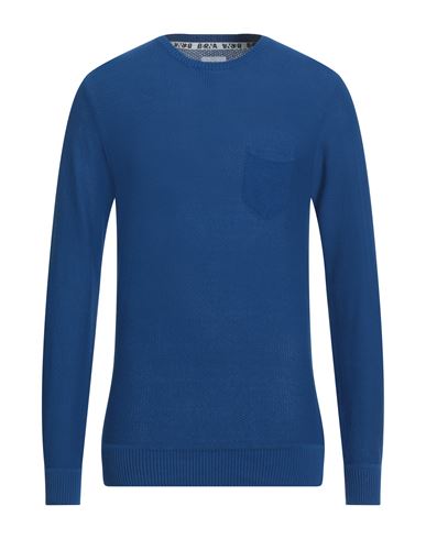 Berna Man Sweater Bright Blue Size L Cotton