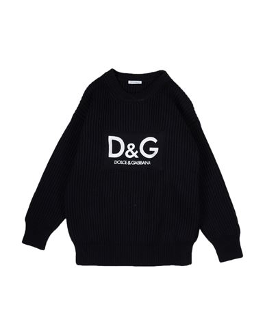 Dolce & Gabbana Babies'  Toddler Girl Sweater Black Size 7 Virgin Wool, Viscose, Polyester